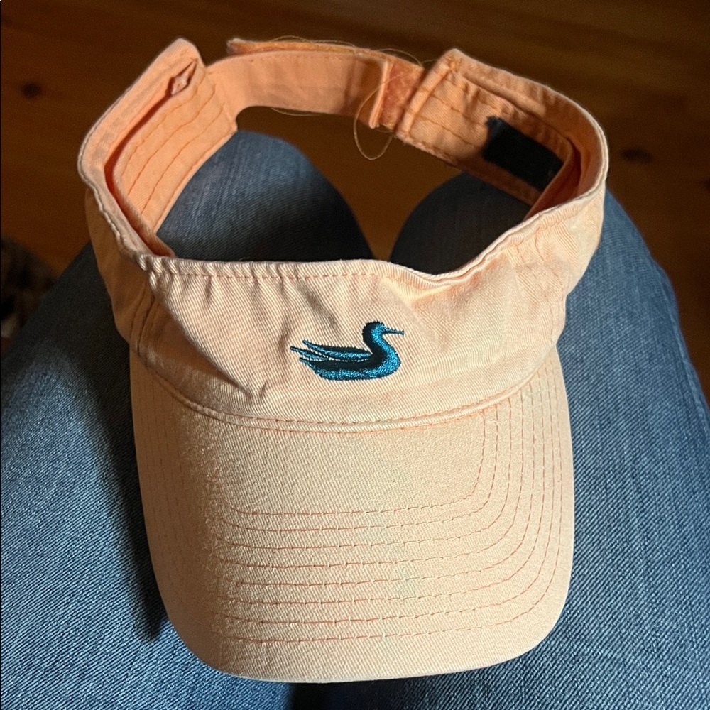 Southern Marsh Peach Visor with Blue Logo